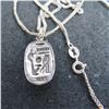 Image 3 : 925 Sterling Scarab pendant on 24" chain.  Scarab marked STERLING, chain marked 925