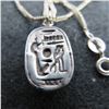 Image 4 : 925 Sterling Scarab pendant on 24" chain.  Scarab marked STERLING, chain marked 925