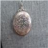 Image 4 : Sterling locket and 20"chain.  Beautiful large vintage locket!   Both marked STERLING