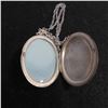 Image 5 : Sterling locket and 20"chain.  Beautiful large vintage locket!   Both marked STERLING