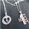 Image 1 : 925 set of two chain/pendants.  Perfect Mother's Day gift idea!  All marked 925