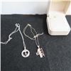 Image 3 : 925 set of two chain/pendants.  Perfect Mother's Day gift idea!  All marked 925