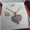 Image 1 : 925 chain with two heart pendants.  Perfect Mother's Day gift idea!  All marked 925