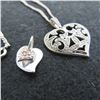 Image 8 : 925 chain with two heart pendants.  Perfect Mother's Day gift idea!  All marked 925
