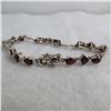 Image 1 : 925 bracelet with deep red/amber coloured stones.  Really nice - seems well made.  Marked 925