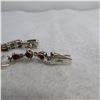 Image 6 : 925 bracelet with deep red/amber coloured stones.  Really nice - seems well made.  Marked 925