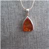 Image 8 : 925 & Amber jewellery lot.  Includes pendant on chain and pair of clip on earrings