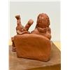 Image 5 : Edy Cherniack Terracotta Sculpture (Family Scene on Wooden Base) Base: 10x7" & 9.5"T