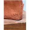 Image 6 : Edy Cherniack Terracotta Sculpture (Family Scene on Wooden Base) Base: 10x7" & 9.5"T