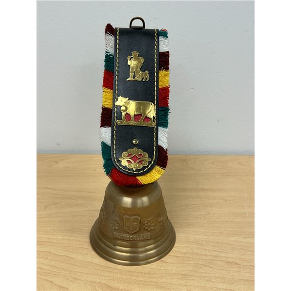 Decorative Brass Bell From Switzerland - Bell is 4"W