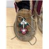 Image 2 : Leather Beaded with Fur Mukluks - foot approx: 9.75x3.75" & 12" tall (see all photos)
