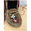 Image 3 : Leather Beaded with Fur Mukluks - foot approx: 9.75x3.75" & 12" tall (see all photos)