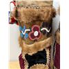 Image 5 : Leather Beaded with Fur Mukluks - foot approx: 9.75x3.75" & 12" tall (see all photos)