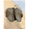 Image 9 : Leather Beaded with Fur Mukluks - foot approx: 9.75x3.75" & 12" tall (see all photos)