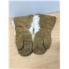Image 4 : Leather Beaded with Fur Gauntlet Mitts - Approx: 15.5" long; 4.5" palm - like a M/L mens fit