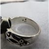 Image 6 : 925 Ring with black stone.  Beautiful heavy ring, approx size 8.  Marked 925