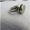 Image 4 : 925 Ring with green stone.  Very nice ring, approx size 8.  Marked 925