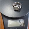 Image 6 : 925 Ring with green stone.  Very nice ring, approx size 8.  Marked 925