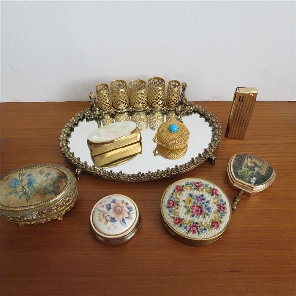 Vintage ladies vanity accessories lot - see description and photos