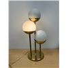 Image 2 : AS IS Brass Table Lamp with Glass Globes (one globe is wrong, see photos) 23.5"T