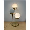 Image 3 : AS IS Brass Table Lamp with Glass Globes (one globe is wrong, see photos) 23.5"T