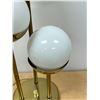 Image 4 : AS IS Brass Table Lamp with Glass Globes (one globe is wrong, see photos) 23.5"T