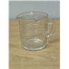 Image 3 : 2 Vintage Embossed Glass Tri-Spout Measuring Cups