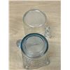 Image 5 : 2 Vintage Embossed Glass Tri-Spout Measuring Cups