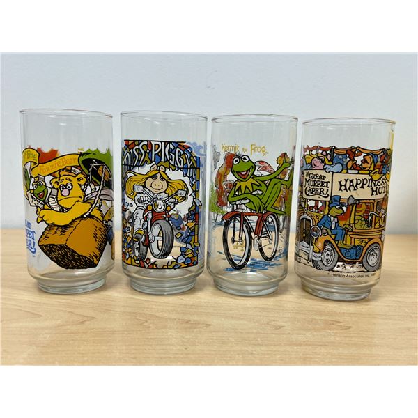 Vintage The Muppets Drinking Glasses 5.5" - McDonald's Promo - see photos
