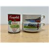 Image 1 : Vintage? 1999 Campbell's Cream of Celery Soup & 2 Handled Soup Bowls