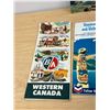 Image 4 : 6 Vintage B/A & ESSO & Chevron Canadian Folding Travel Maps With Jasper Pamphlet