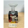 Image 1 : Swedish Olympic Torch Candle Holder with box and paper - Orrefors Approx: 4.5"W 4.75"T