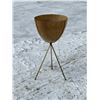 Image 1 : Vintage Original Fiberglass Bullet / Cone Planter On Tripod Base Approx: 15.5"W 30"T
