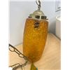 Image 3 : Vintage Orange Glass Hanging Chain Swag Lamp - Approx: 16 x 6.5" - see all photos