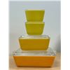 Image 5 : Pyrex Daisy Citrus Fridge Set - Complete Set With Lids - nice set