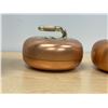 Image 2 : 2 Vintage Copper (Canada) Curling Rock Ashtrays 6" - see all photos