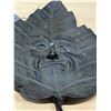 Image 2 : George Carruth Cast Iron Metal Smiling Leaf Face 7.25 x 5"