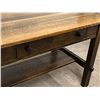 Image 3 : Antique Oak Library Desk - Approx: 40 x 26 & 29"T