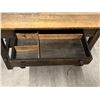 Image 4 : Antique Oak Library Desk - Approx: 40 x 26 & 29"T