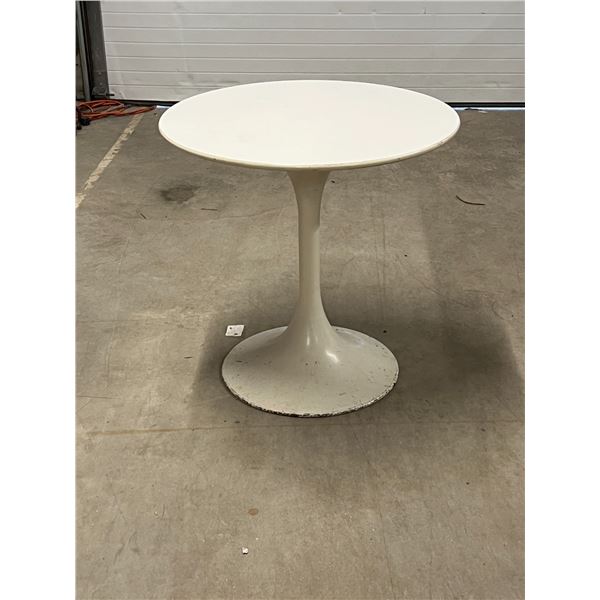 Mid Century Metal Tulip Base Table - Smaller - Approx: 29.5"W 29"T (see photos)