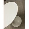 Image 5 : Mid Century Metal Tulip Base Table - Smaller - Approx: 29.5"W 29"T (see photos)
