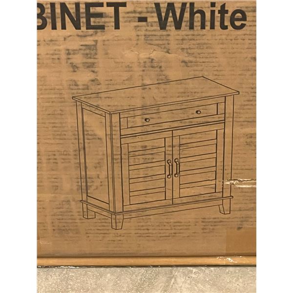 White Storage Cabinet - Appears new in box - see all photos