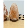 Image 3 : 2 Rock Salt Lamps - Taller 9.5" - need small bulbs - not tested