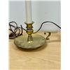 Image 3 : 2 Stiffel Brass Candle Stick Table Lamps (no shades) - Working 22" tall