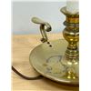 Image 6 : 2 Stiffel Brass Candle Stick Table Lamps (no shades) - Working 22" tall