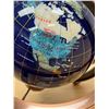 Image 2 : Inlaid Stone Globe w/compass in Copper Stand - Approx: 10"W 10"T
