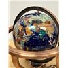 Image 4 : Inlaid Stone Globe w/compass in Copper Stand - Approx: 10"W 10"T