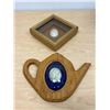 Image 4 : Framed Ukrainian Pysanka Egg Art - Eleanor Karalash (Winnipeg) Teapot frame 7.5x10"