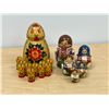 Image 1 : Painted Wood Russian Nesting Dolls -Tallest 6.25" (see photos)