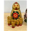 Image 3 : Painted Wood Russian Nesting Dolls -Tallest 6.25" (see photos)